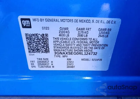 2024 Chevrolet Equinox Ls from USA, damaged, VIN 3GNAXSEG0RL124732